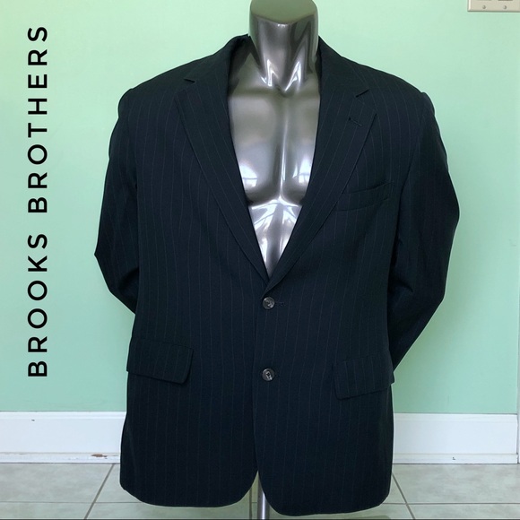 Brooks Brothers Other - Brooks Brothers Dark Navy Pinstriped 41S  Blazer